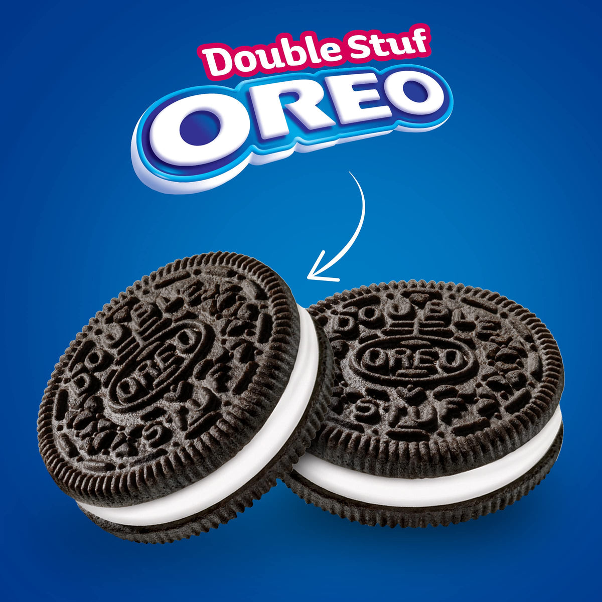 OREO Double Stuf Chocolate Sandwich Cookies, 10 King Size Snack Packs