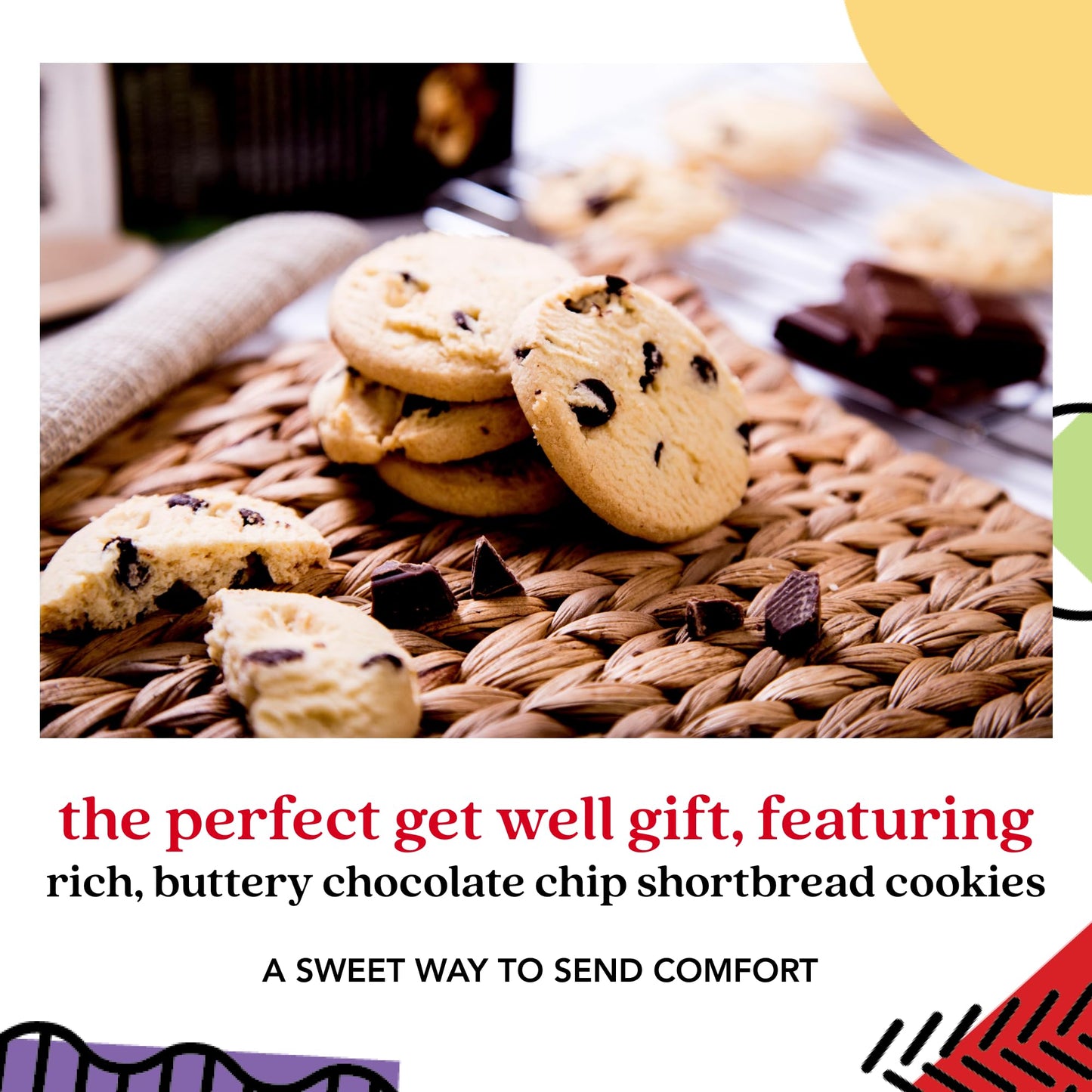 Davids Cookies Get Well Soon Cookie Gift Basket - Gourmet Bakery Dessert Gift For Recovery, Comfort And Appreciation Occasions - Shortbread Cookies Sweet Sampler Tin