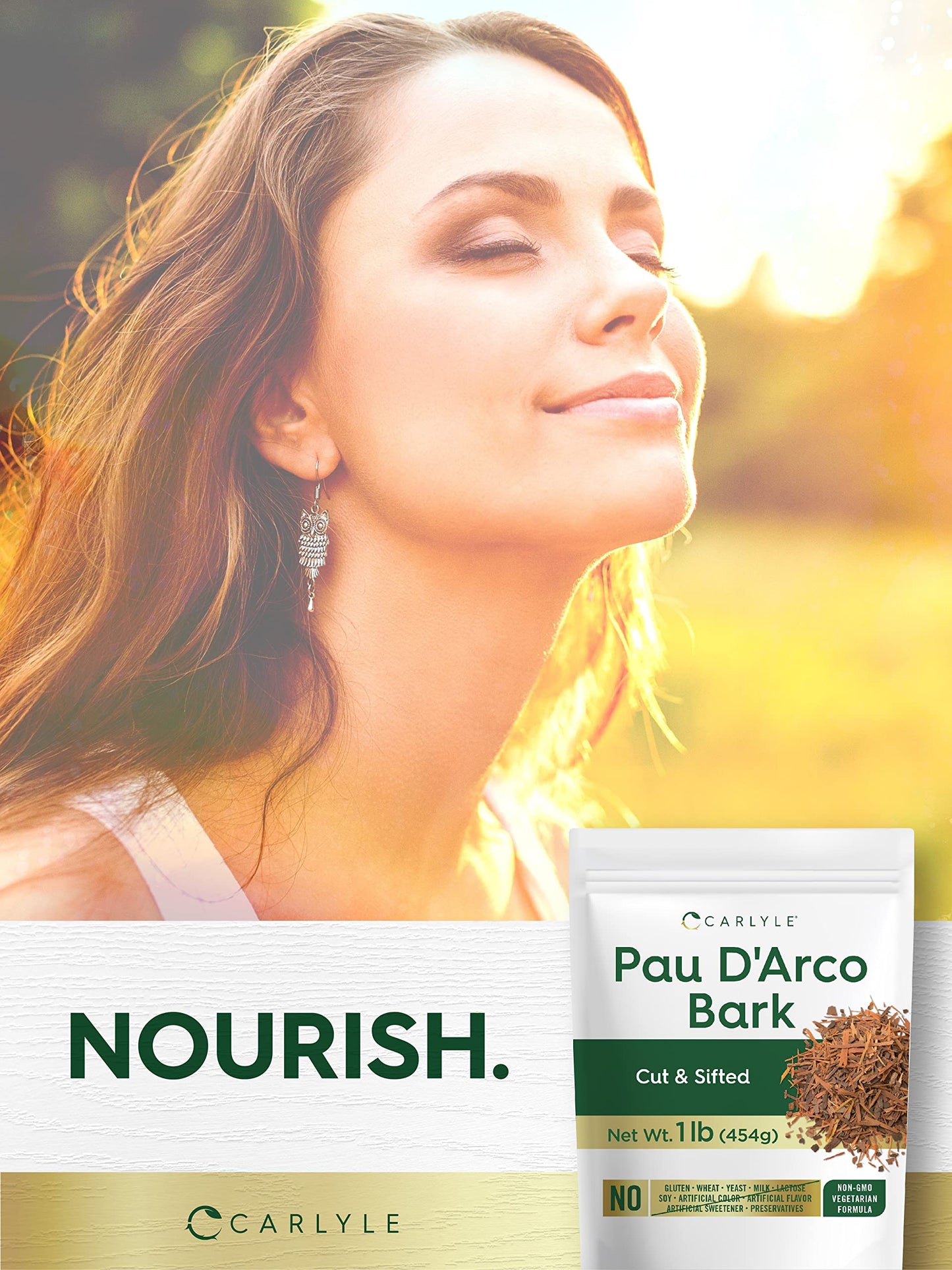 Carlyle DArco Bark Cut & Sifted 1 lb Bag | Vegetarian | Non-GMO, Gluten Free | 16 Ounce (Pack of 1)