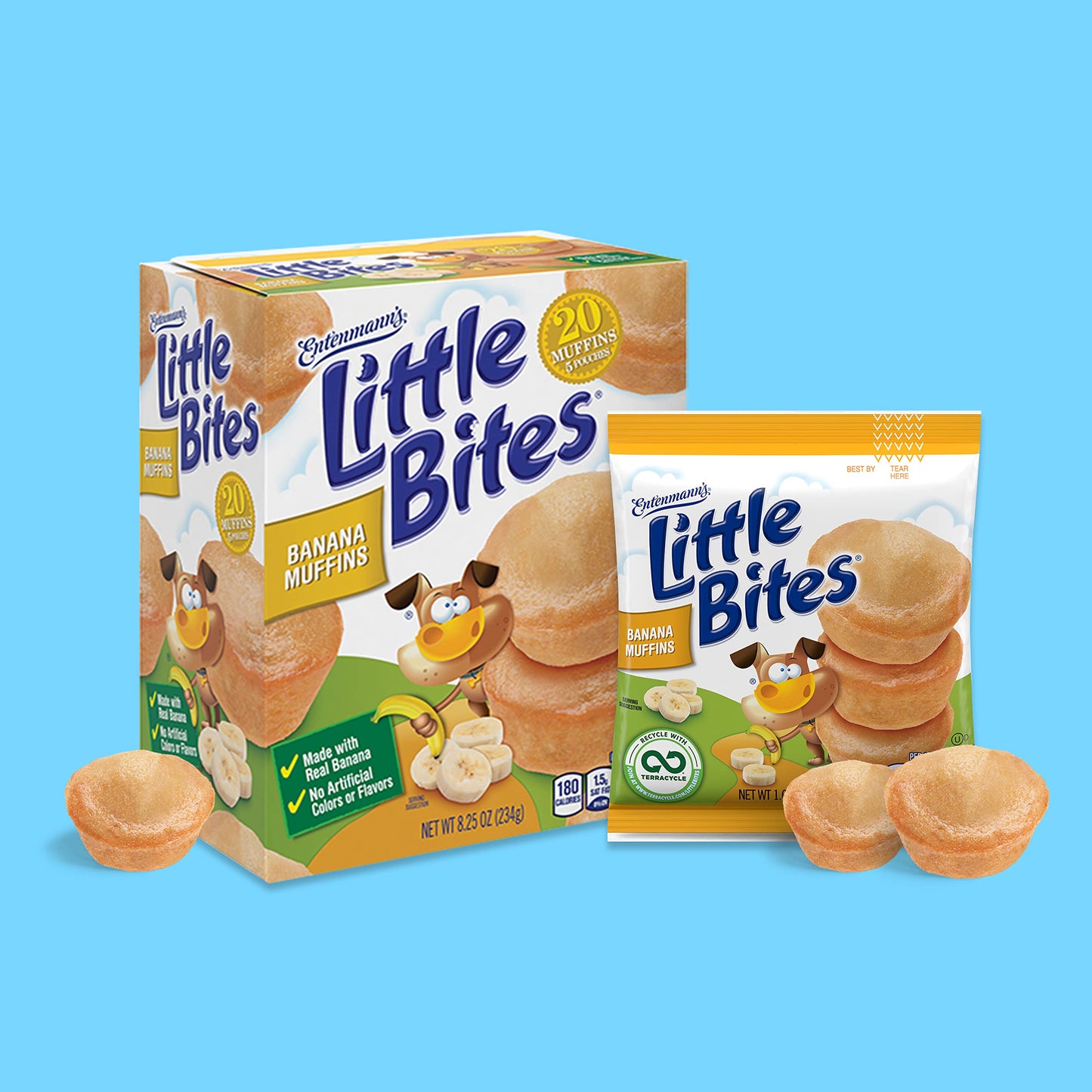 Little Bites Banana Muffins, 5 count, (4 ct each), Mini Muffins, 8.25 oz Box