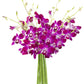 KaBloom Flowers - Bouquet of 10 Purple Orchid - Gift for Birthday, Sympathy, Anniversary, Get Well, Thank You, Valentine, Mother’s Day Fresh Flowers