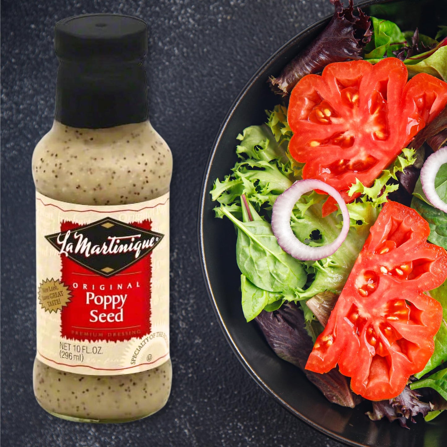 LA MARTINIQUE Poppy Seed Dressing 10 Ounce Bottle (Pack of 1)