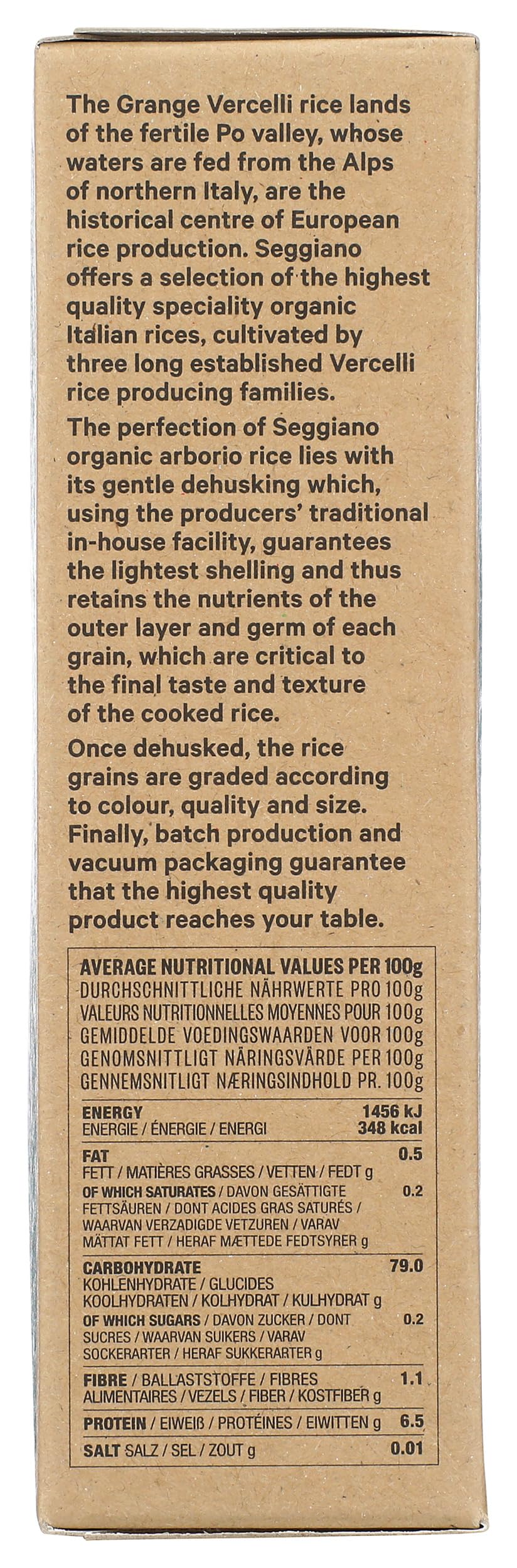 SEGGIANO Organic Arborio Rice, 17.6 OZ