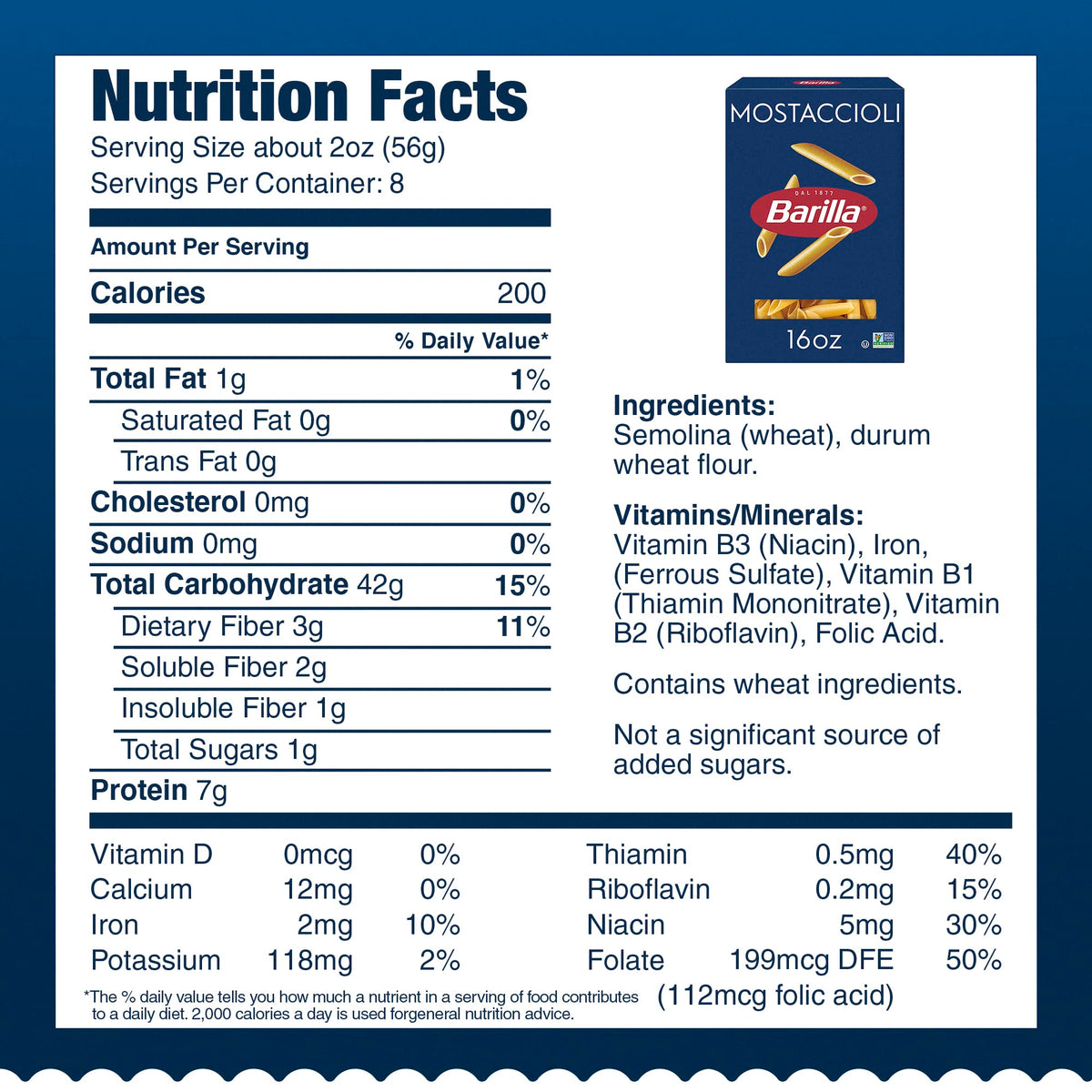 Barilla Mostaccioli Pasta, 16 Oz. Box (Pack Of 12) - Non-Gmo Pasta Made With Durum Wheat Semolina - Kosher Certified Pasta