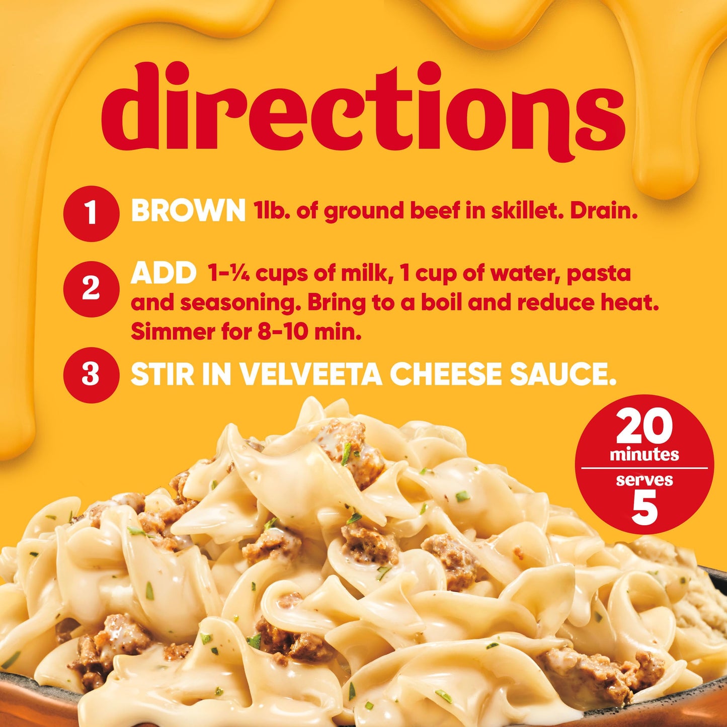 Velveeta Skillets Creamy Beef Stroganoff Dinner Kit, 11.6 oz Box, Includes Cheese Sauce, One Pan Meal