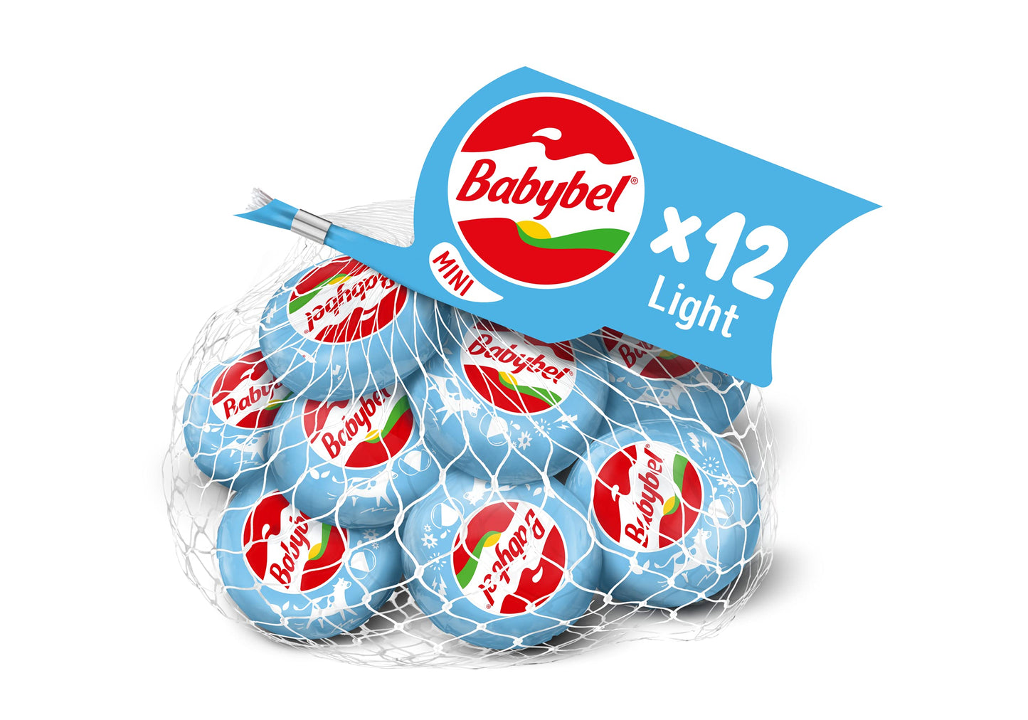 Mini Babybel Light Snack Cheese, 12 Pack (8.5 oz)
