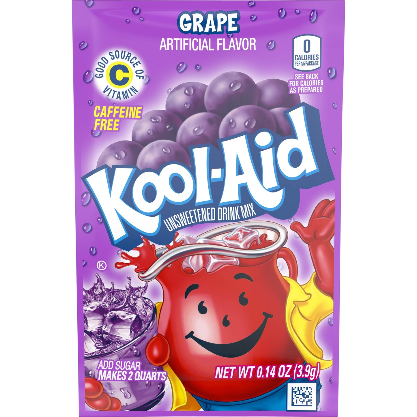 Kool-Aid Unsweetened Fruit Variety Drink Mix 50 Count Pitcher Packets, 7 Ounce