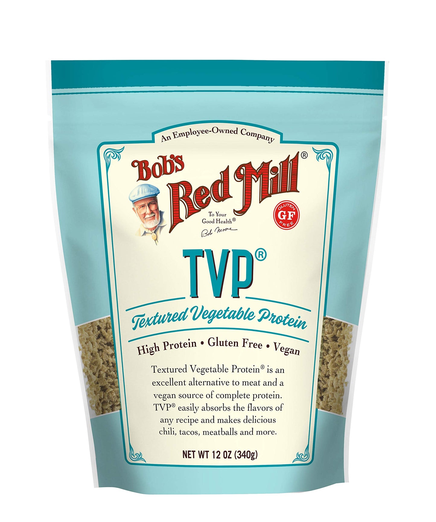 Bobs Red Mill TVP (Textured Vegetable Protein) - 12 Ounce (Pack of 1), Gluten Free, Vegan, Made in USA, Unflavored
