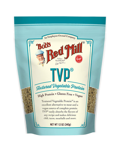 Bobs Red Mill TVP (Textured Vegetable Protein) - 12 Ounce (Pack of 1), Gluten Free, Vegan, Made in USA, Unflavored