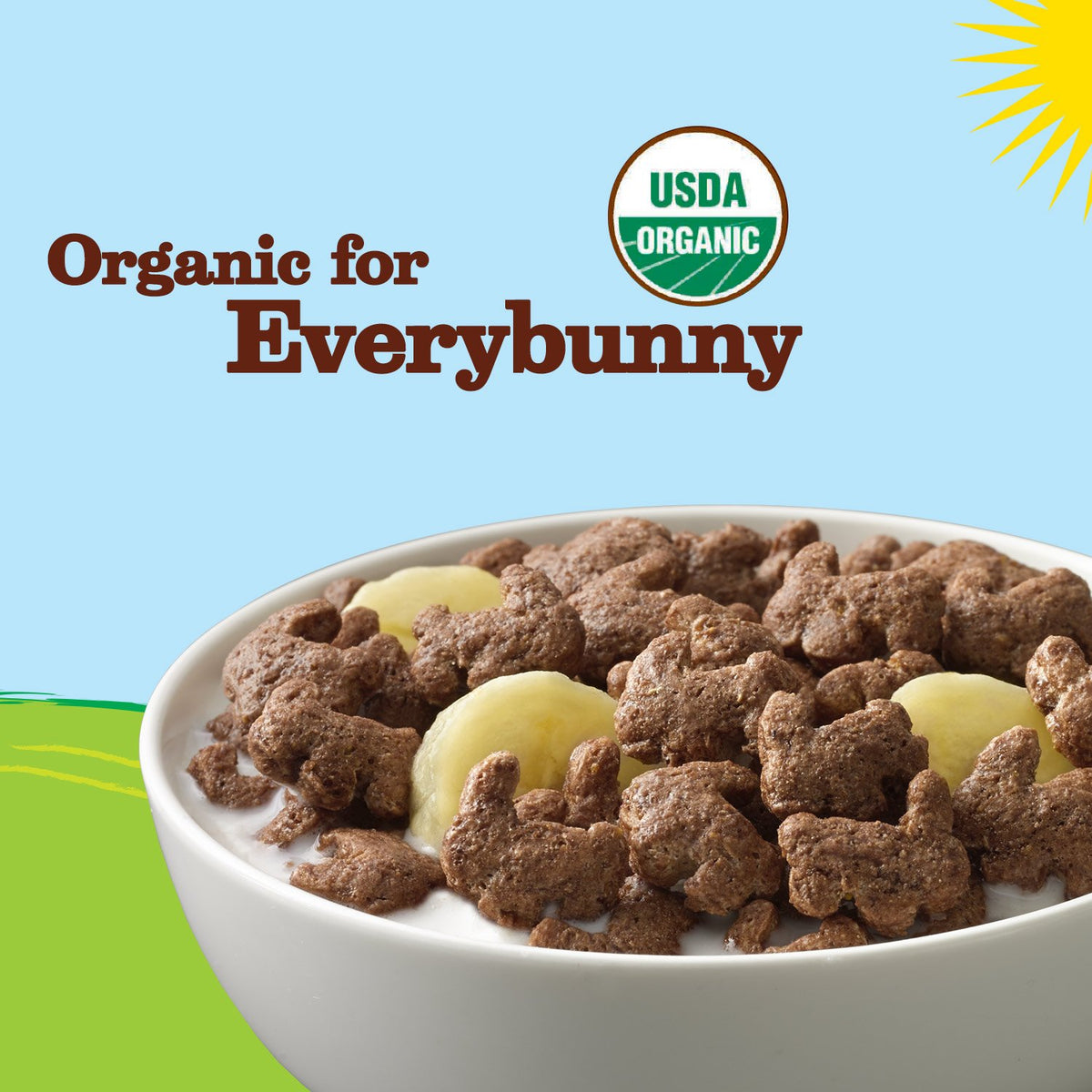 Annie'S Organic Cereal, Cocoa Bunnies, Oat, Corn, Rice Cereal, 10 Oz Box