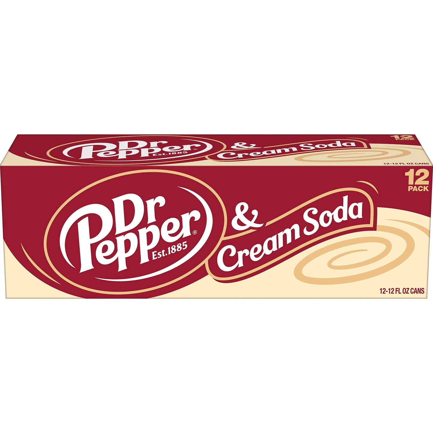 Dr Pepper Crème Soda, 12 Fl Oz (Pack of 12), Refreshing Soft Drink