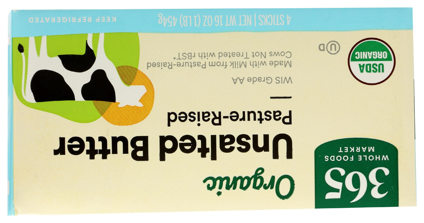 365 by Whole Foods Market, Organic Butter Unsalted, 1 lb
