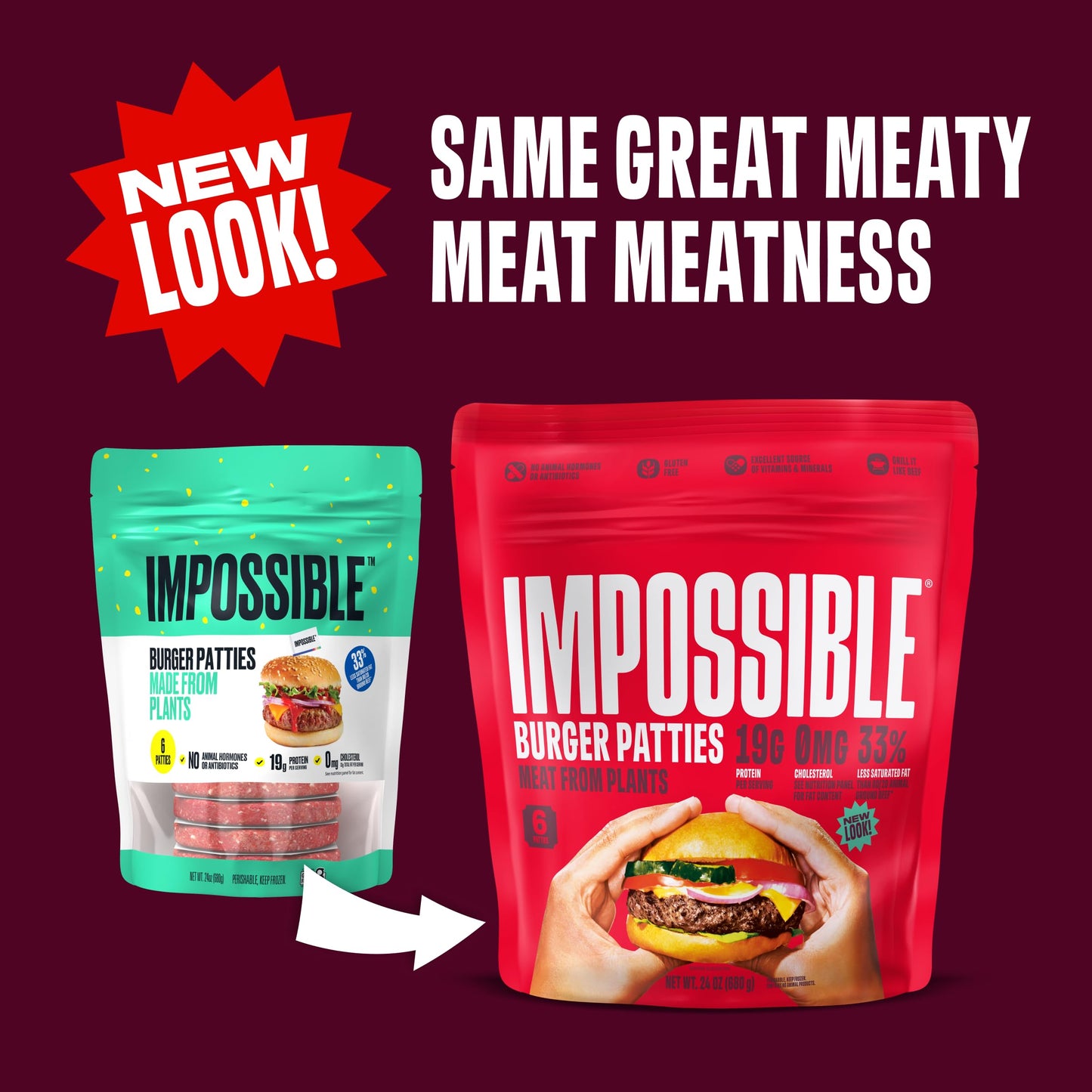 Impossible, Burger Patties, 24 Ounce