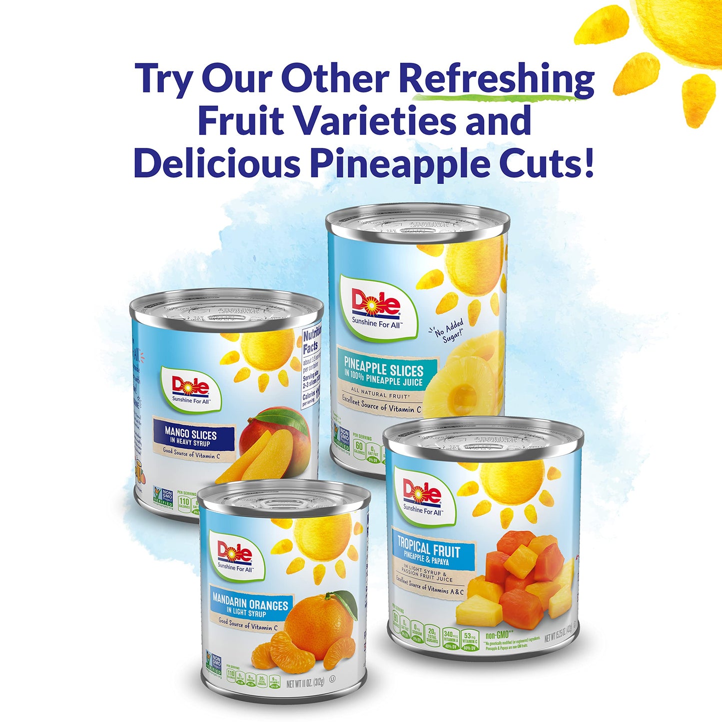 Dole Mandarin Oranges in Light Syrup - Dole Canned Fruit - Rich Source of Vitamin C - 11 oz Cans - 12 Pack
