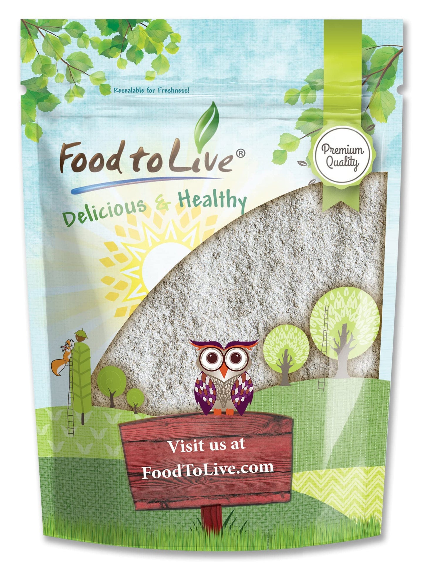 Food to Live Rye Flour, Stone Ground Whole Grain, Kosher, Vegan, 64 Ounce