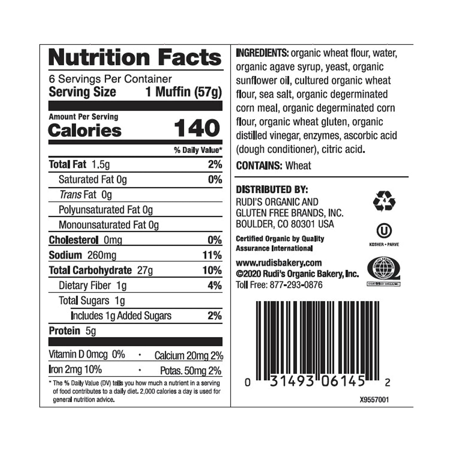 Rudis White English Muffins, 12 Oz
