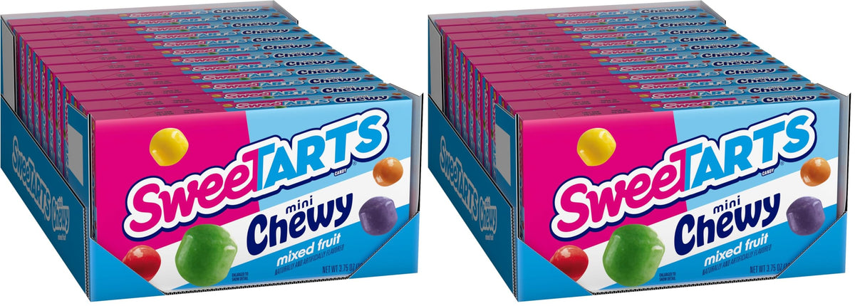 SweeTARTS Mini Chewy Candy, 3.75 Ounce Theater Candy Boxes (Pack of 24)