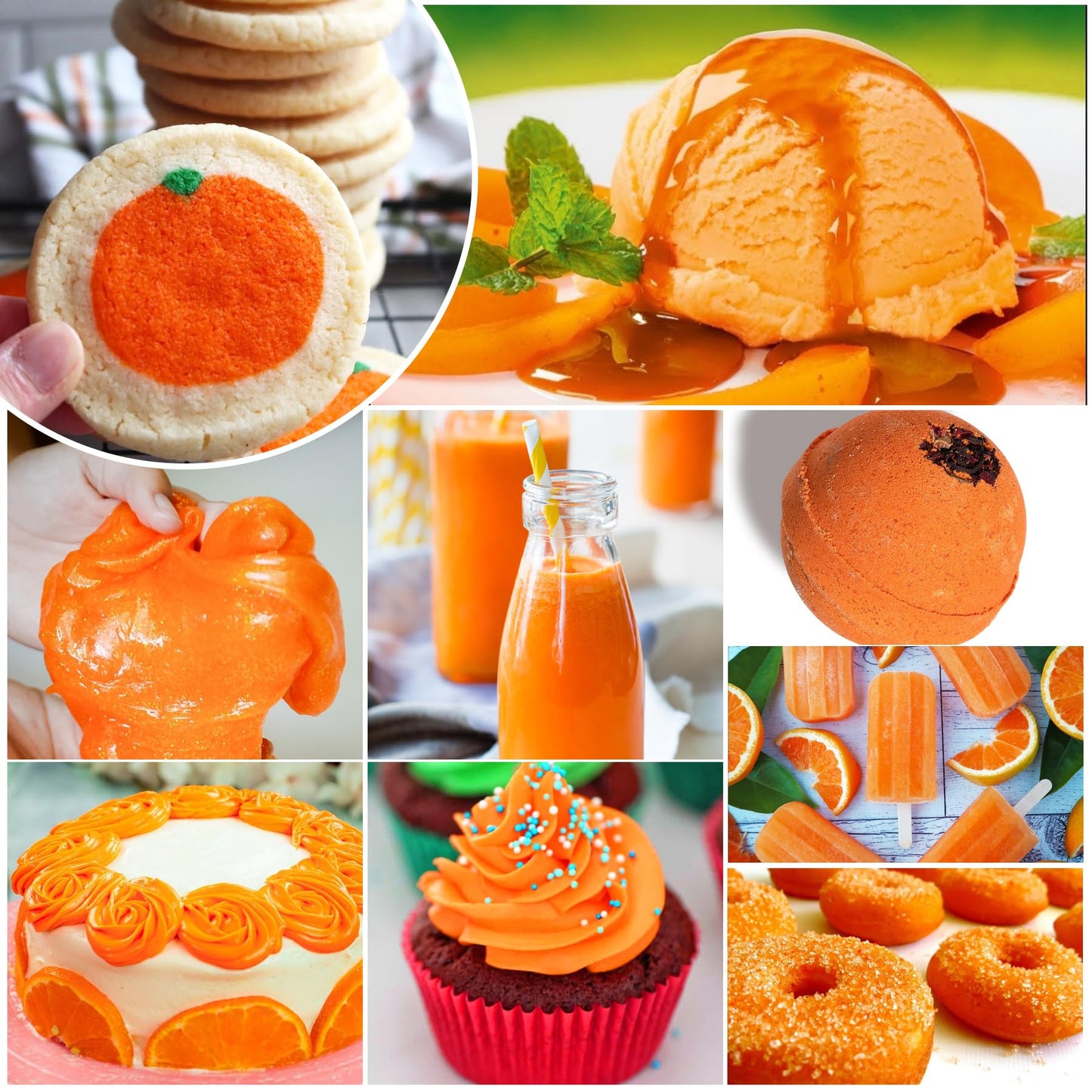Limino Food Coloring - Vivid Orange Liquid Dye for Baking & Crafts - 6 fl. oz (Pack of 1)