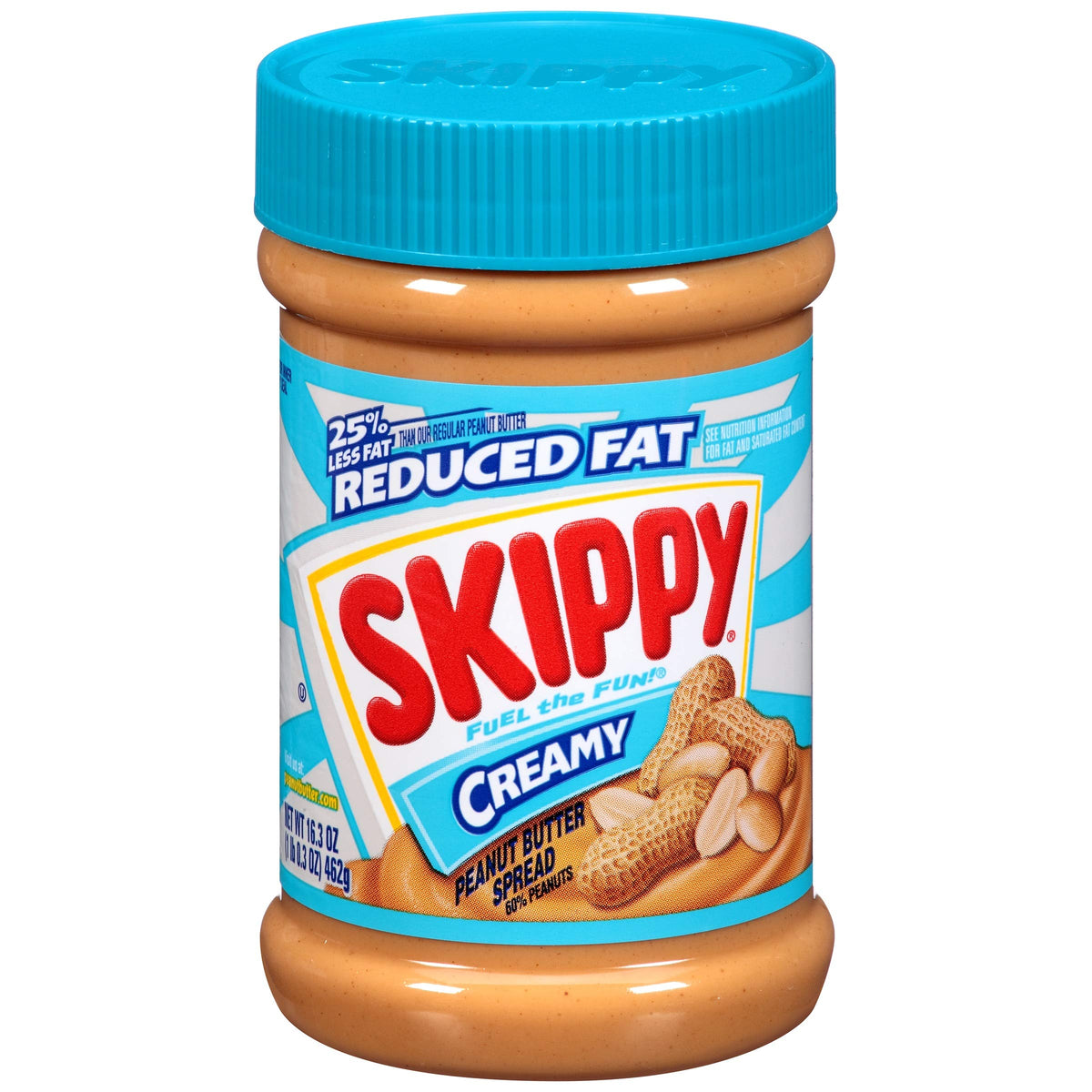 Skippy Peanut Butter, Reduced Fat Creamy, 16.3-Ounce Jars (Pack of 2)
