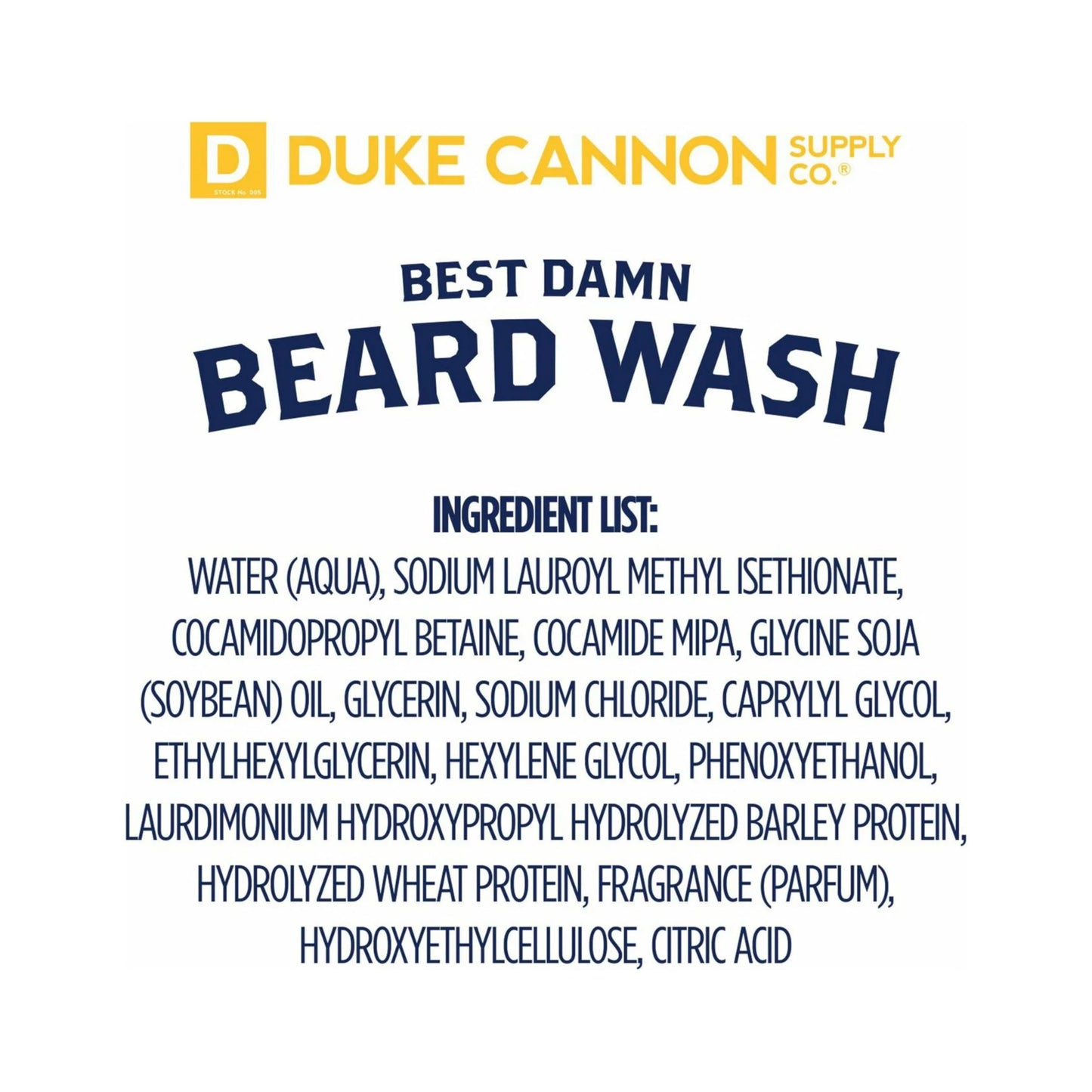 WASH BEARD DC BEST DAMN
