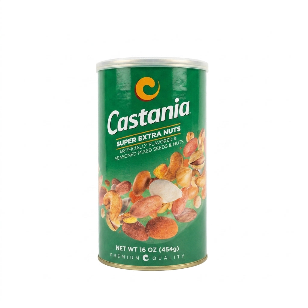Castania Super Extra Nuts 16 oz - Artificially Flavored Mixed Seeds & Nuts