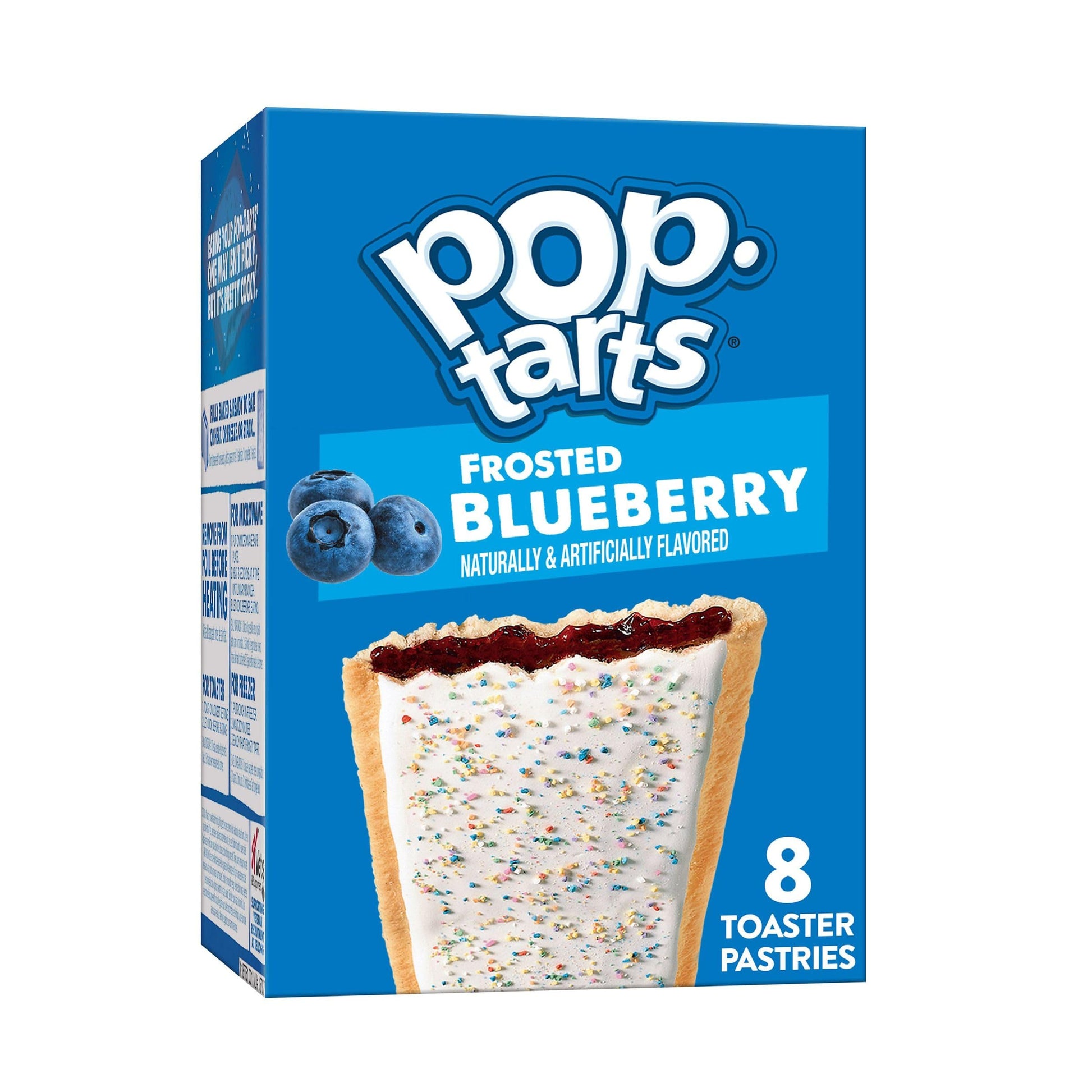Pop-Tarts Toaster Pastries, Breakfast Foods, Kids Snacks, Frosted Blueberry, 13.5Oz Box (8 Pop-Tarts)