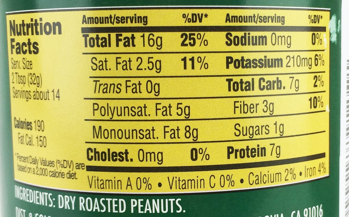 Trader Joe's Creamy Unsalted Peanut Butter - 16 Ounce (Pack of 1) - Made from Unblanched Peanuts