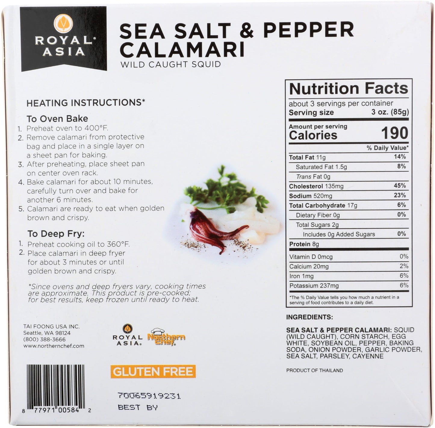 Royal Asia, Salt and Pepper Calamari, 10 Ounce (Frozen)
