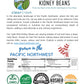 Certified Glyphosate Residue Free Kidney Beans Grown In Washington | 25 Lbs Emergency Food | Non-Gmo | Kosher | Vegan | Non-Irra