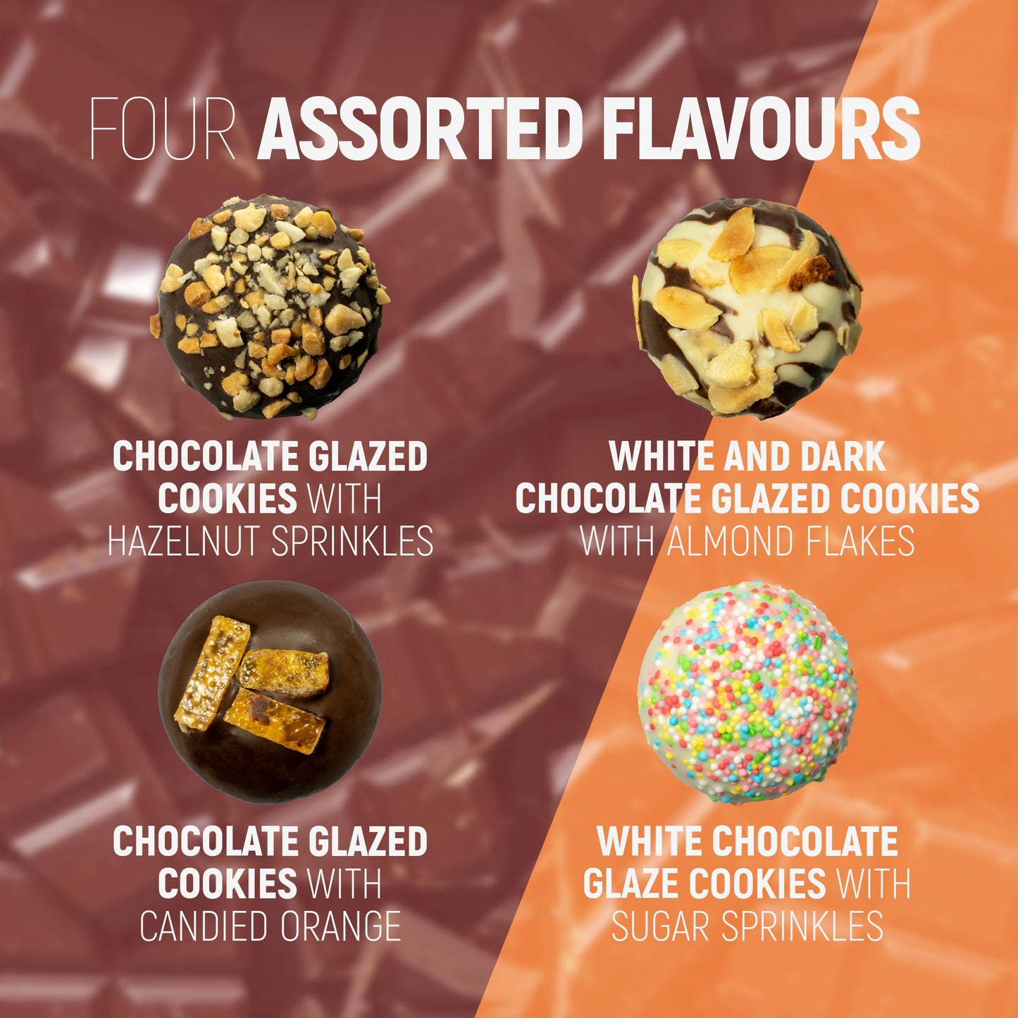 Biscotti Italian Cookies, 16 Gourmet Chocolate Cookies. Food Gift, St Patricks Day Treats, Birthday Gifts. Prime Gourmet For All