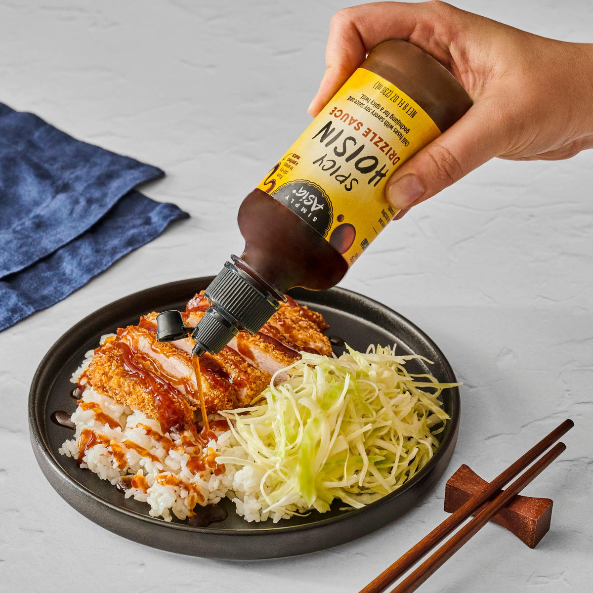 Simply Asia Drizzle Sauce, Spicy Hoisin, Savory, Spicy & Sweet Condiment Sauce For Drizzling On Noodles, Rice Bowls, Stir-Fry, S