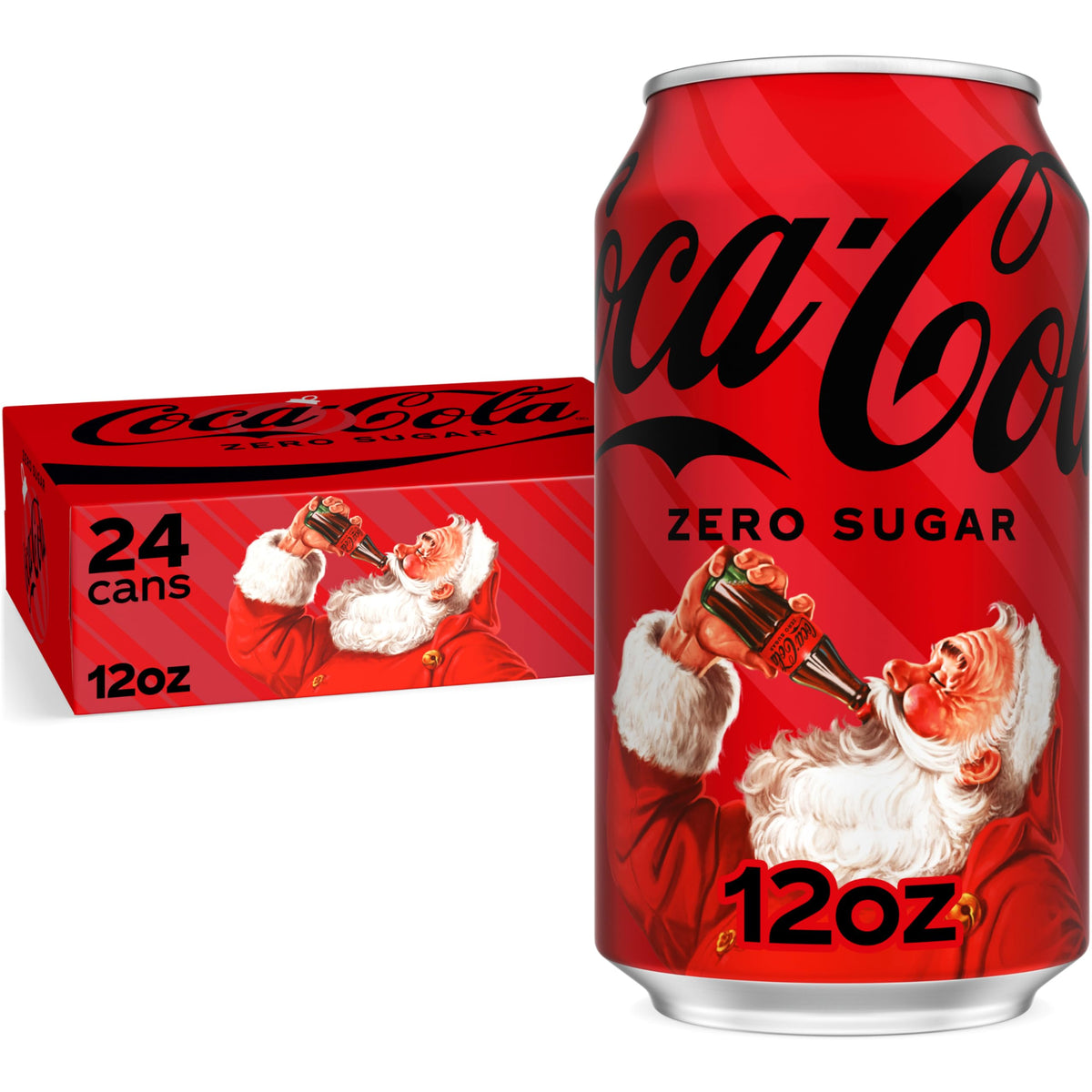 Coke Zero Sugar Cola Soda, 12 oz, 24 Pack (Package May Vary)