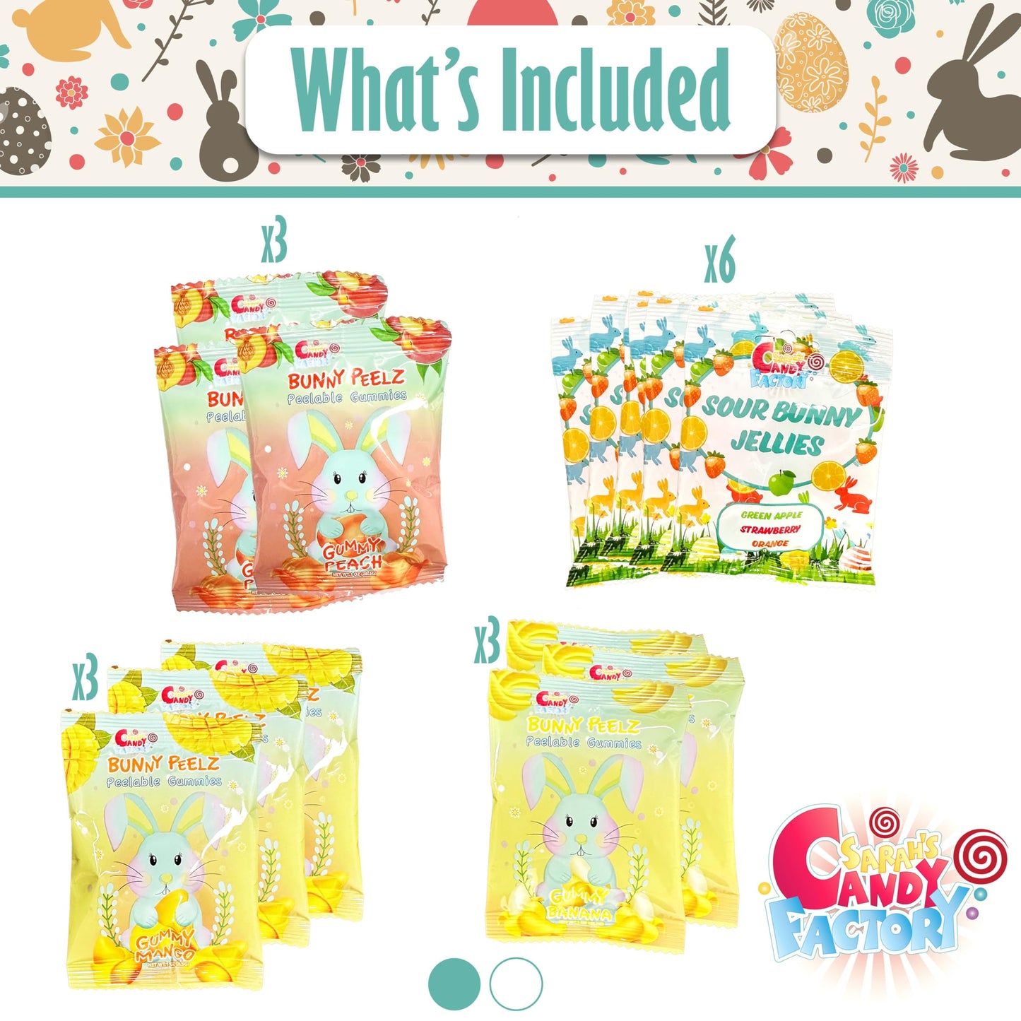 Easter Snack Green Tin (48 Count) Filled With Candy, Peelable Gummies,Bunny And More, Great Package For Family, Friends, Boys An