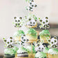 Rssta i Panda Cupcake Toppers - 36 Pack Green Bamboo Baby Panda Bear Picks for Baby Shower & Kids Birthday Party Decorations