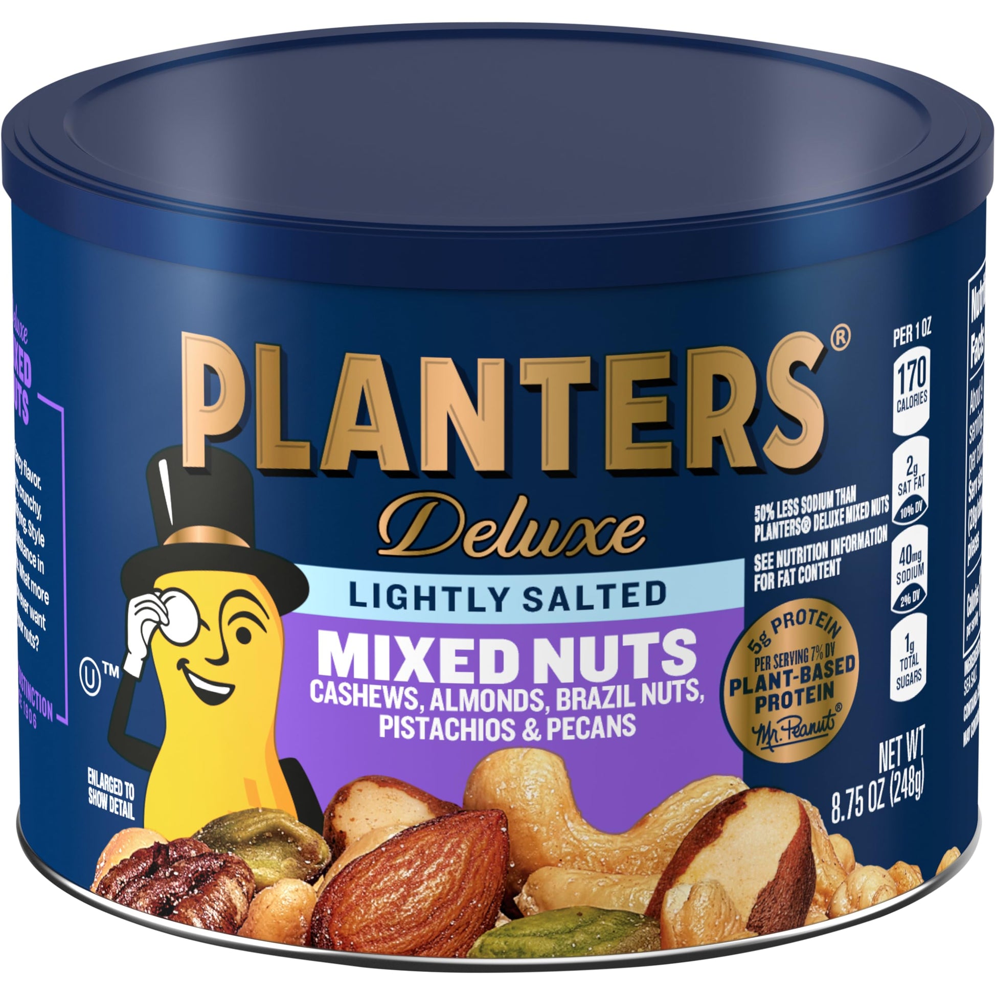 PLANTERS Lightly Salted Mixed Nuts  8.75 oz canister