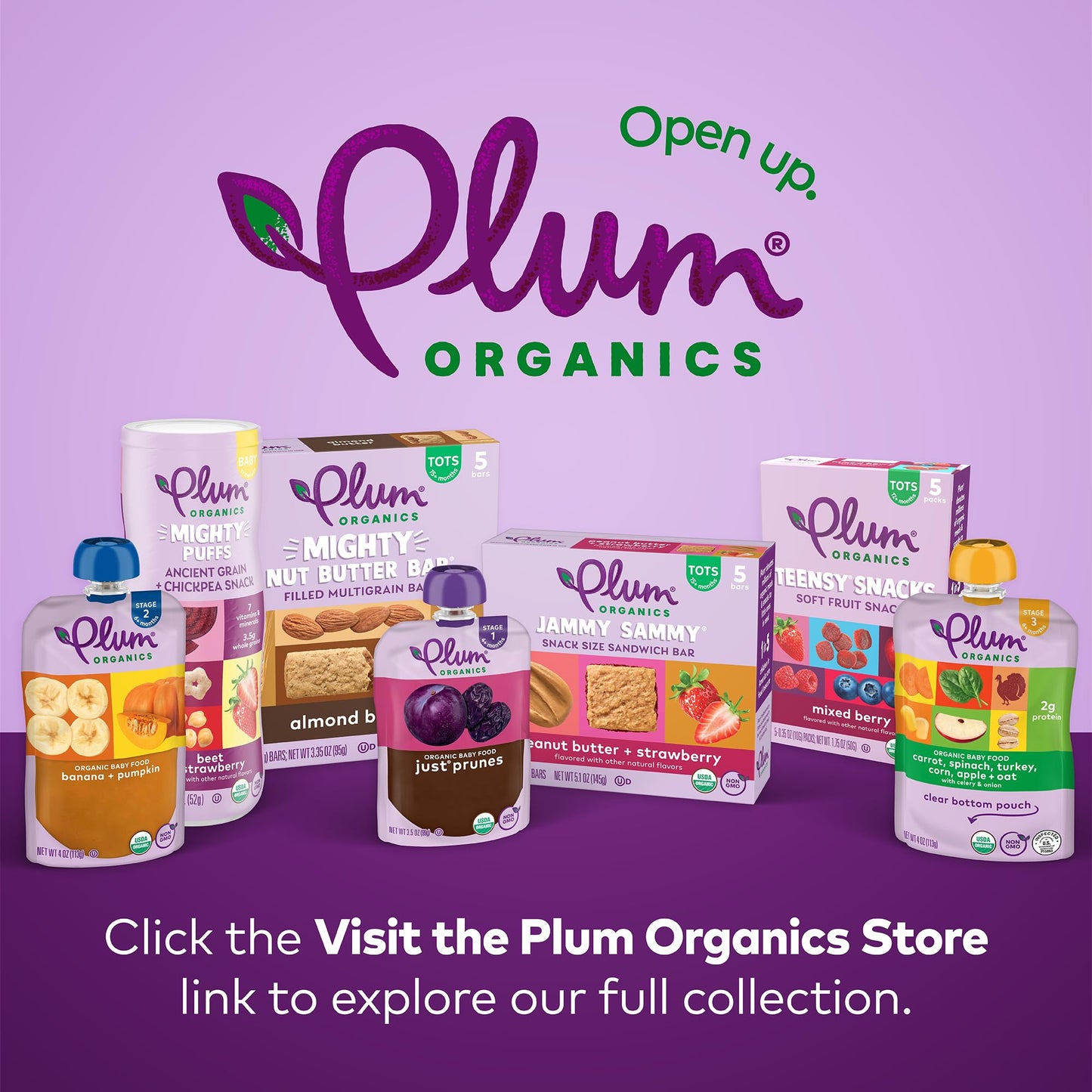 Plum Organics Mighty Nut Butter Bars - Almond Butter - 0.67 Oz Bars (Pack Of 5) - Organic Toddler Food Multigrain Snack Bars