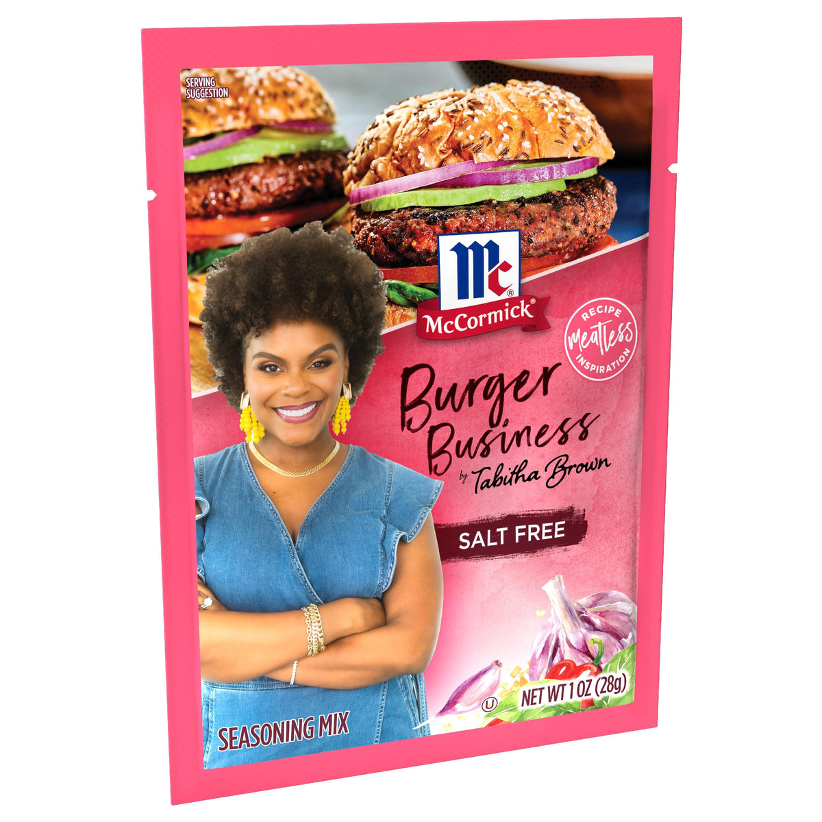 Mccormick Burger Business Seasoning Mix By Tabitha Brown, 1 Oz (Pack Of 12)