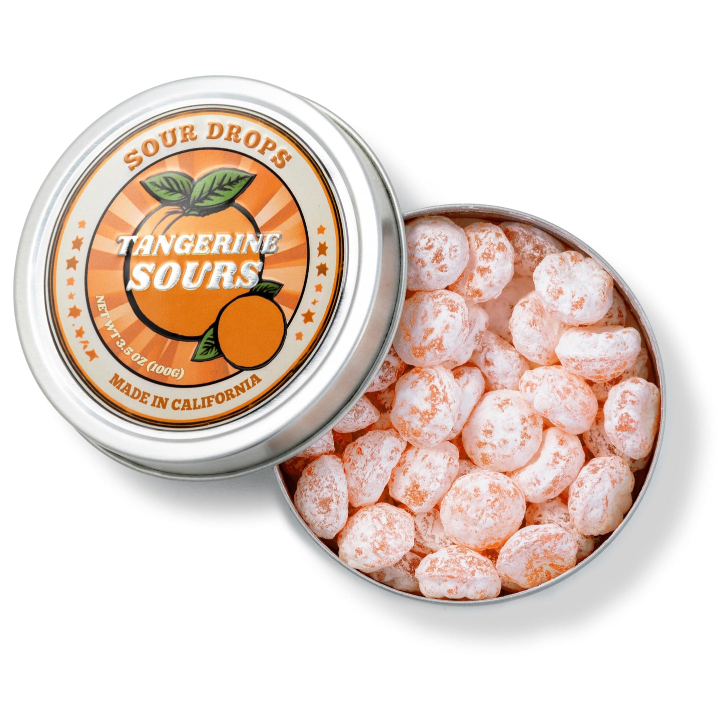 Sour Drops Variety Flavor Sour Hard Candy Drops, 3.5 Ounce Tins - 3 Pack, Tangerine, Watermelon, Blue Raspberry