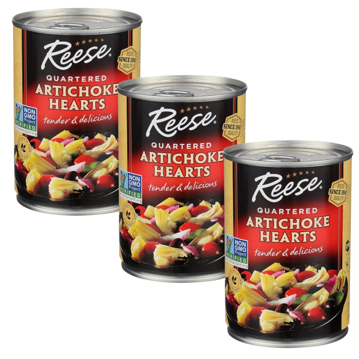 Reese Quartered Artichoke Hearts, 14 Ounces (Pack Of 3)