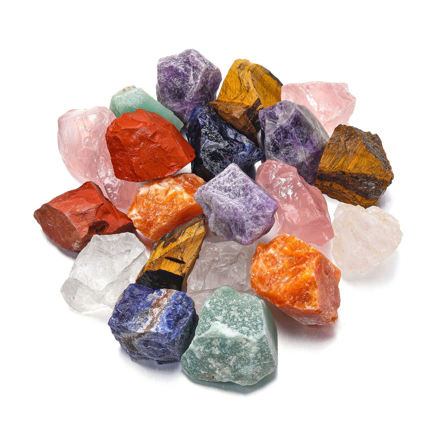 Top Plaza Bulk Sunstone Healing Crystals Rough Stones - Large 1'' Natural Raw Stones Crystal For Reiki Healing, Wicca, Witchcraf