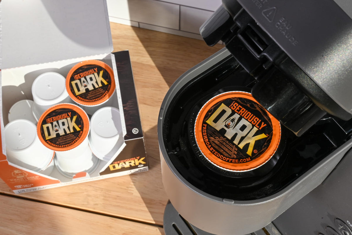 Fresh Roasted Coffee Dark Roast Artisan Blend, 24 Pods for K Cup malt-inspired
