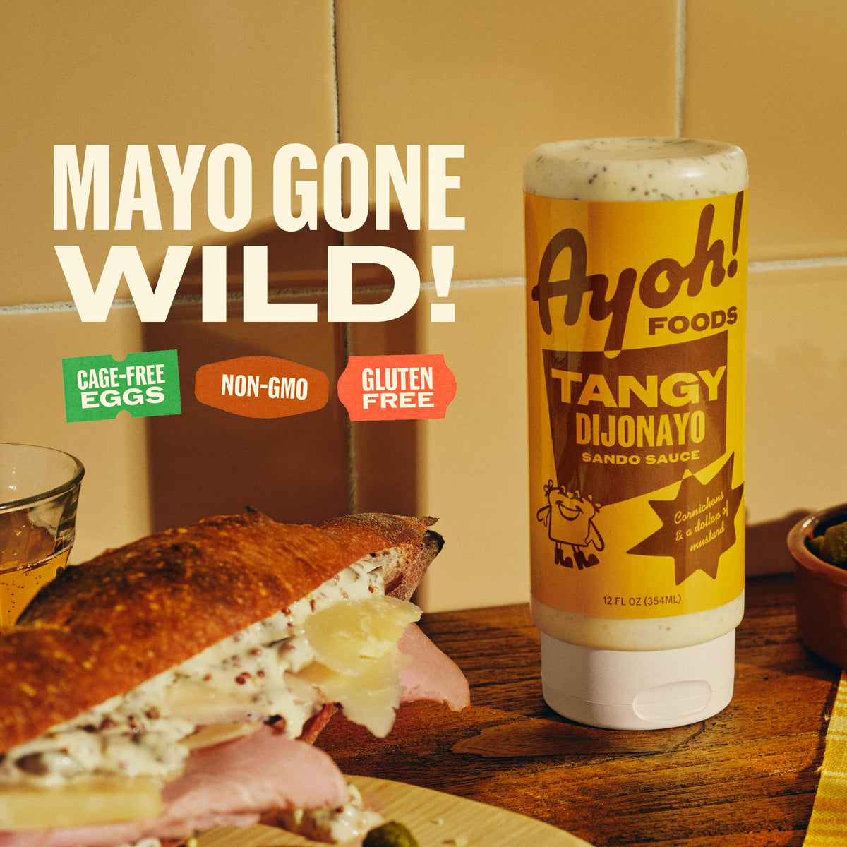 AYOH Foods Mayo Gone Wild - Tangy Dijonayo, Easy to Squeeze, 2 Pack
