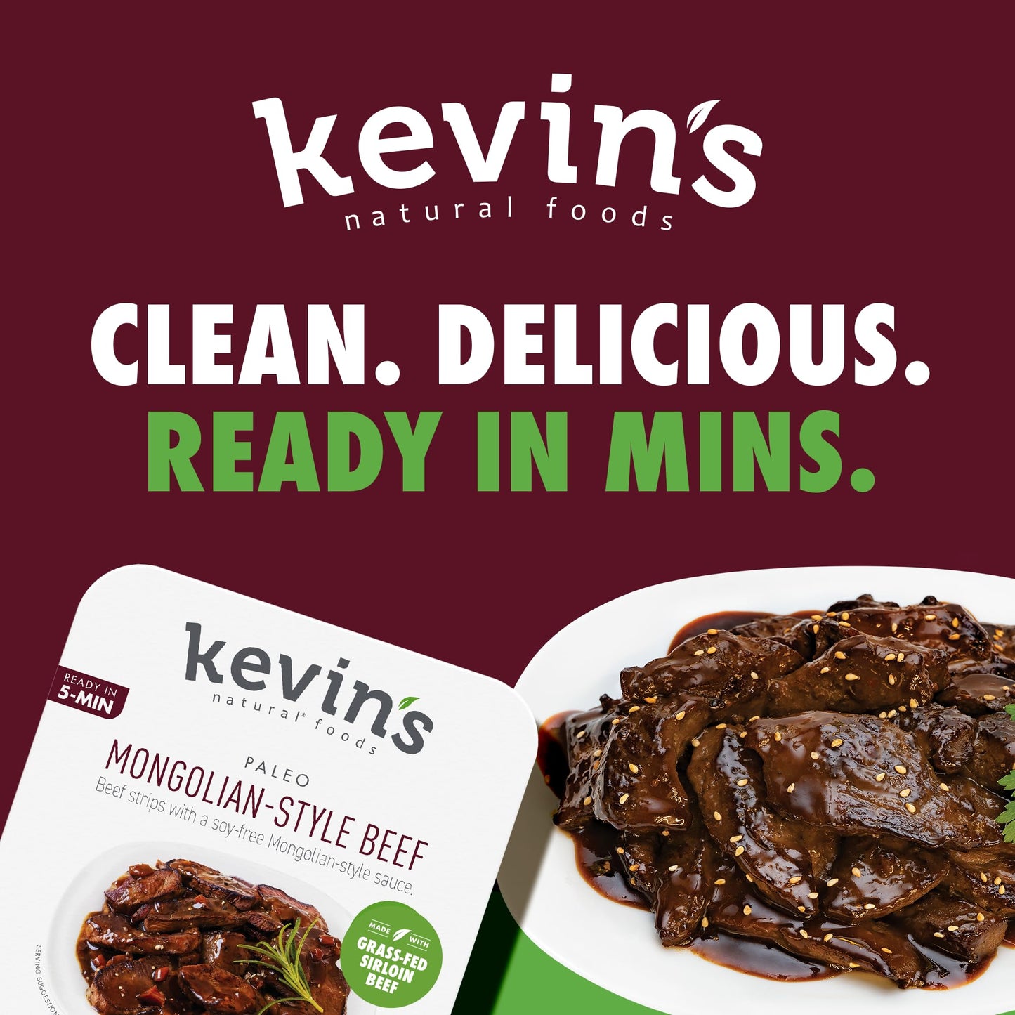 KevinS Natural Foods Mongolian-Style Beef, 16 Oz