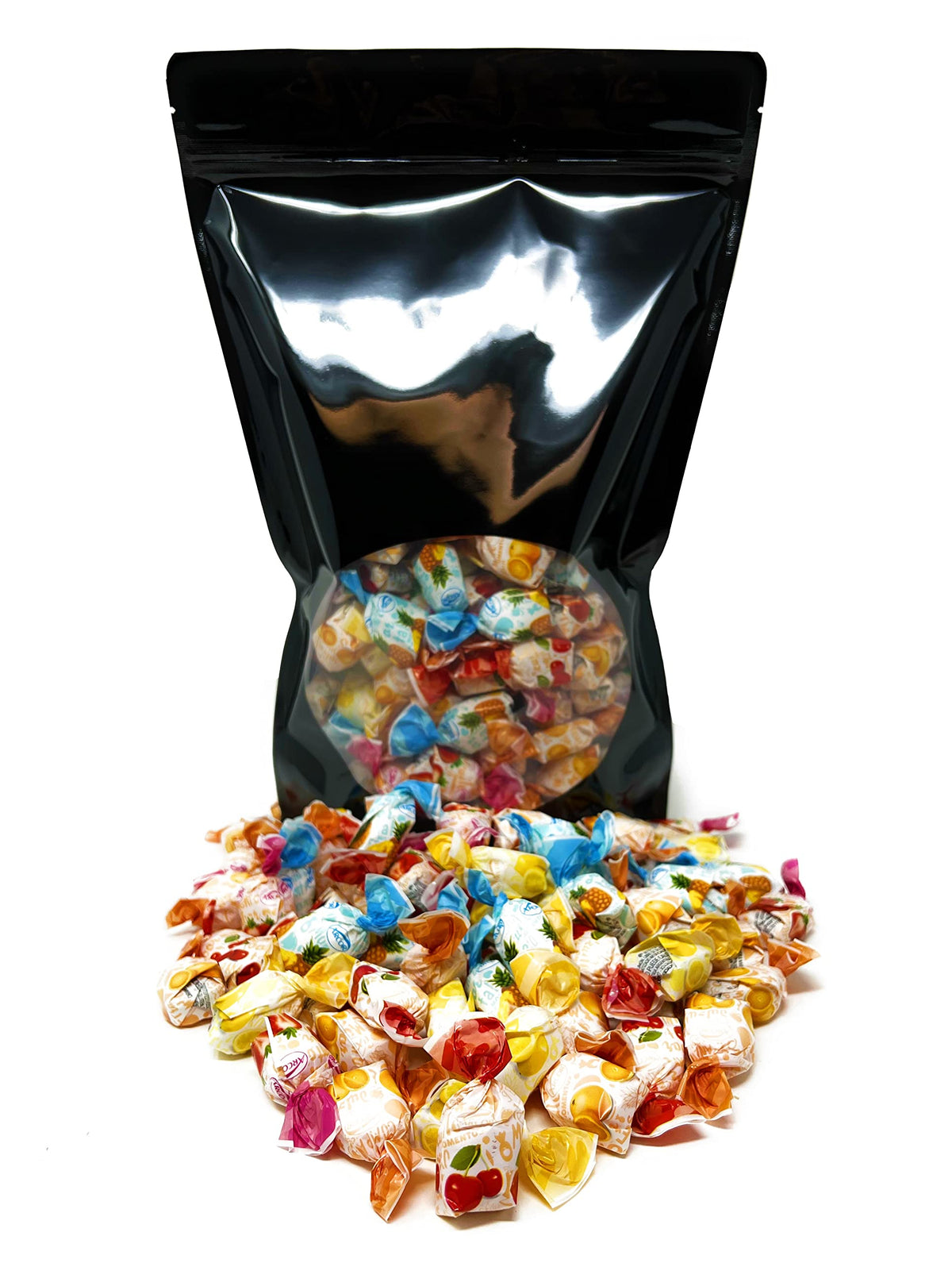 Assortit Halloween Fruit Filled Hard Candies - 3 lbs - Strawberry, Cherry, Pineapple, Orange, Lemon - Bulk Candy Assortment