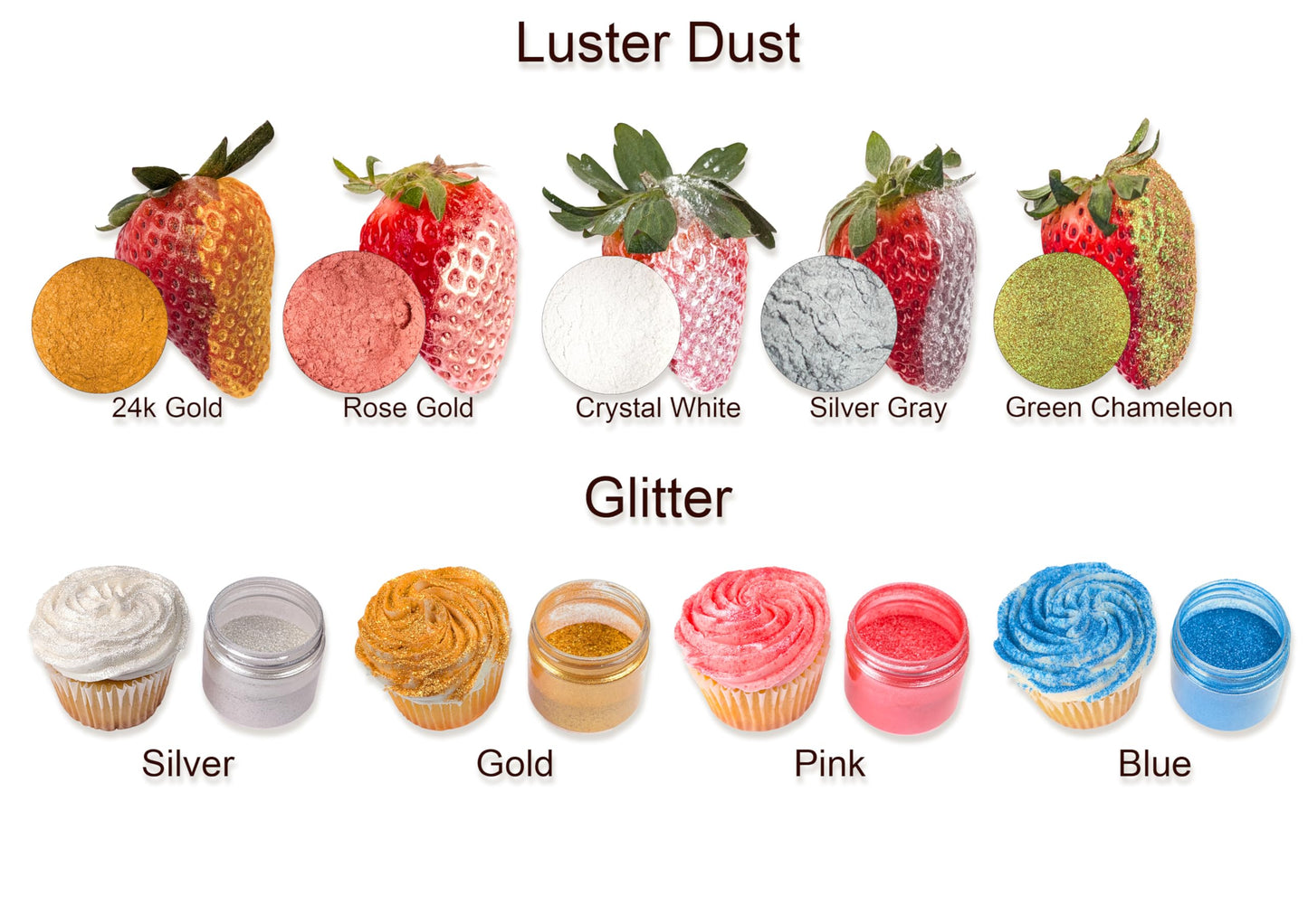 Decosavour Blue Edible Glitter for Cakes, Drinks & Chocolate - 15g Dazzle Dust Powder, Vegan, Gluten Free