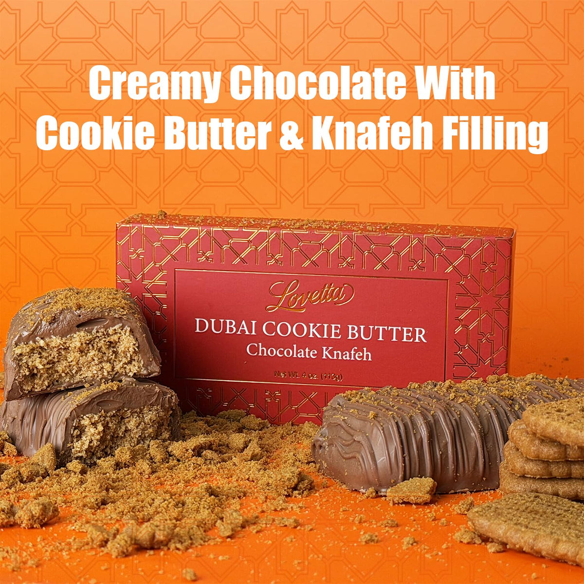 Lovetta Dubai Chocolate Bar Variety Pack  Pistachio & Cookie Butter Knafeh - Luxury Rich Milk Chocolate  Individually Wrapped Fresh  enhanced Pistachio Cream & Cookie Butter Kataifi Filling Halloween Candy