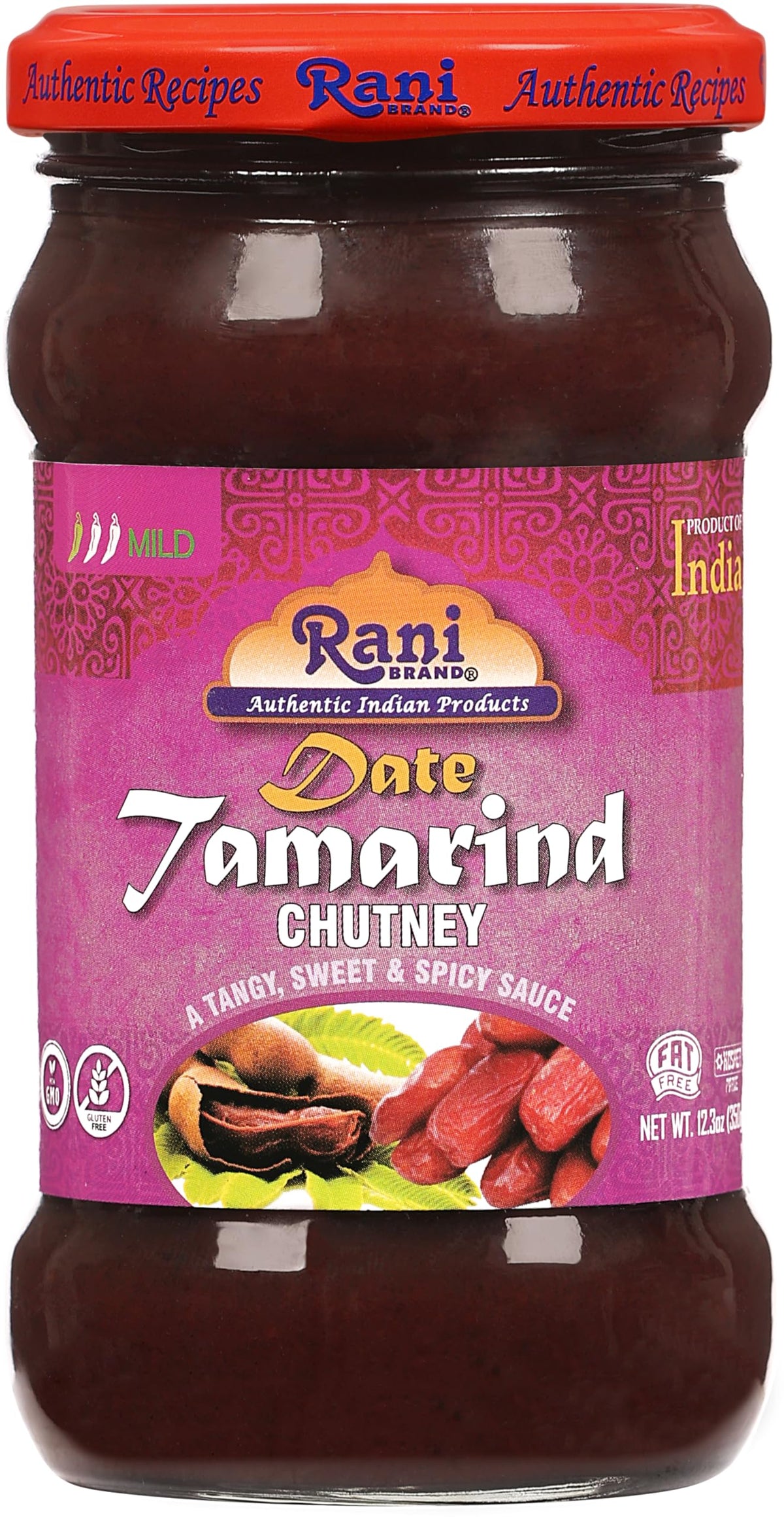 Rani Dates & Tamarind (Imli) Chutney 11.5Oz (325G) Glass Jar, Ready To Eat, Vegan ~ Gluten Free | Non-Gmo | No Colors | Indian Origin
