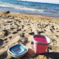 Sammart Set Of 2-2.6L (0.68 Gallon) Super Mini Sqare Collapsible Plastic Bucket - Foldable Square Tub - Portable Fishing Water P