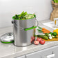 Itouchless Stainless Steel Compost Bin 16 Gallon Includes Absorbx Odor Filter System, Pest-Proof, Titanium Rust-Free Space-Effic