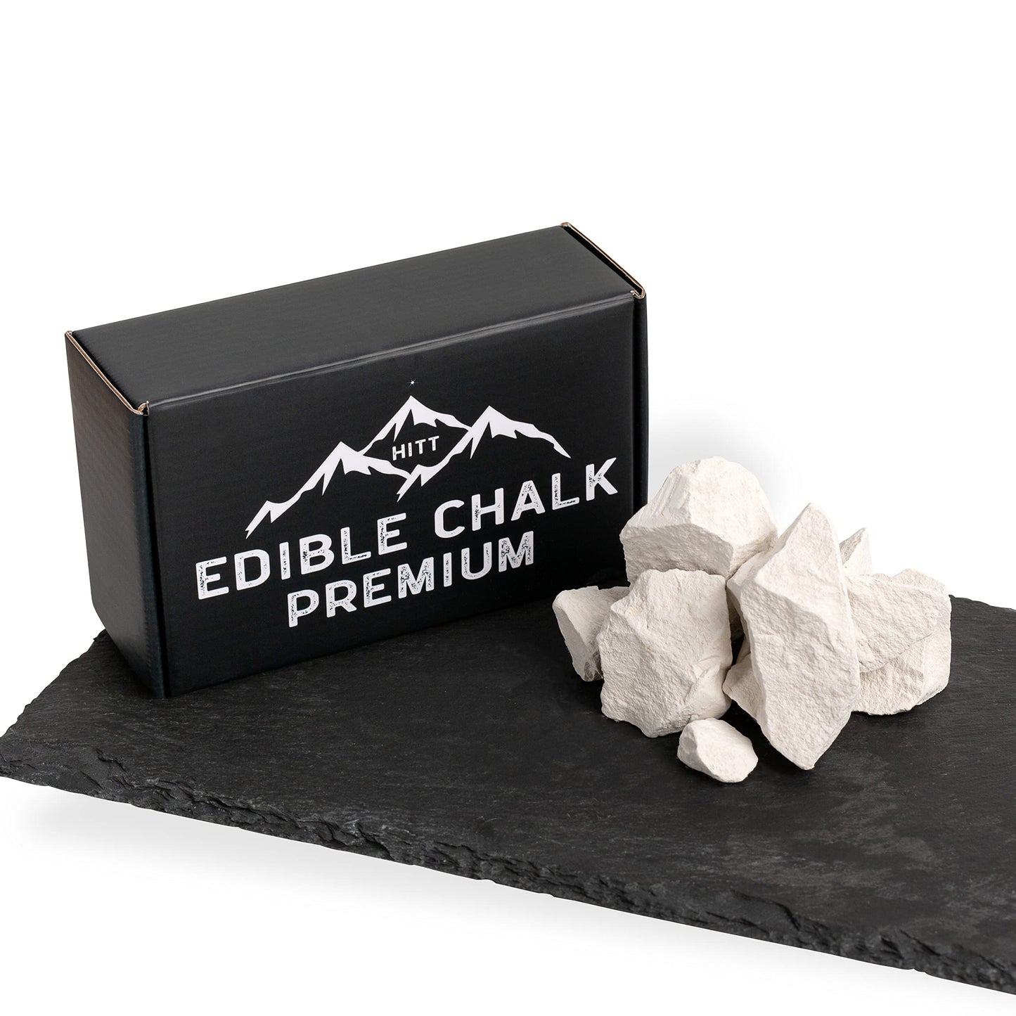 Hitt Top-Grade Edible Chalk - Natural Most Crunchy Edible Chalk For Eating 7 Oz (200 Gr) - Zero Additives Organic Russian Edible Chalk Chunks - Asmr Food
